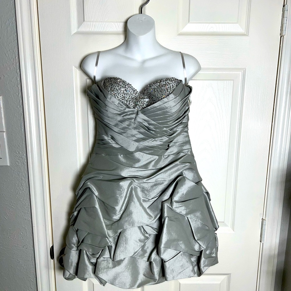 Silver sequened cupcake/cocktail dress